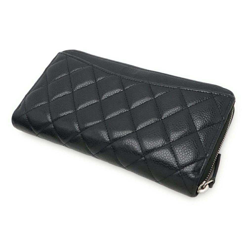 CHANEL Black Caviar Leather Logo Wallet - Picture 3 of 10